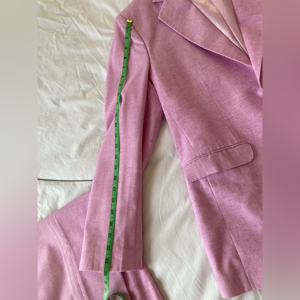 Men Linen Suit, 2 Piece - Pink - Picture 9 of 14